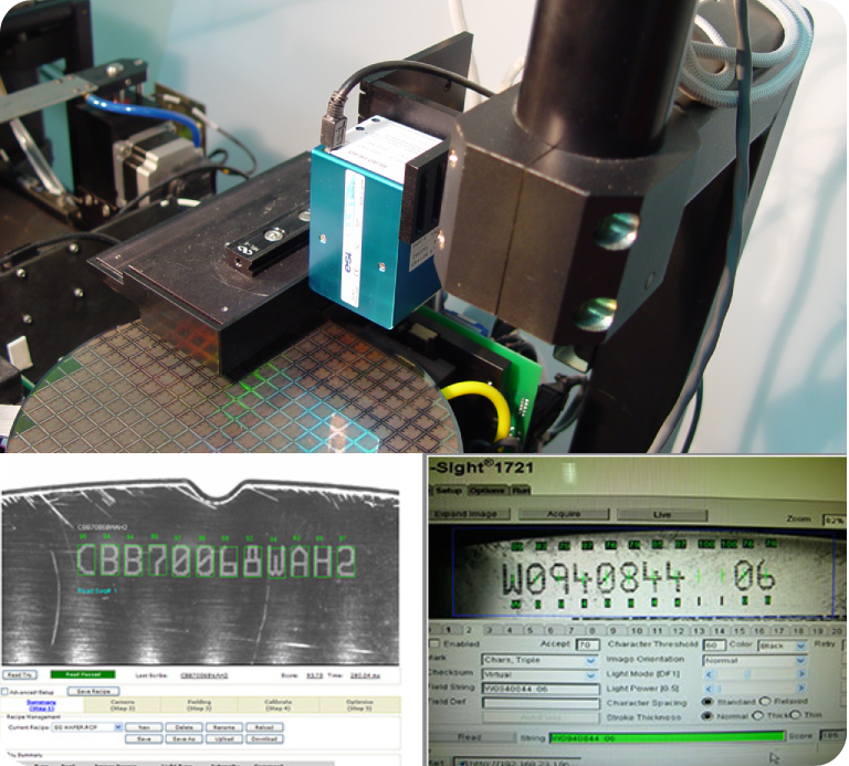 ESI&Cognex OCR are used popularly in industry for ID or bar code reading